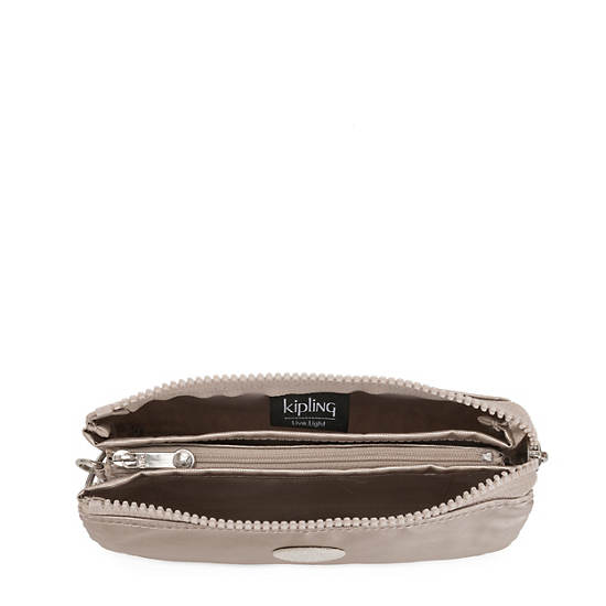 Kipling Creativity Large Metallic Pouch Taske Lyserød | DK 2084ZU